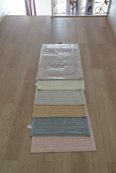 Набор ковриков Zeron Cotton Mat 50х60 и 60х100 пудра (16779)