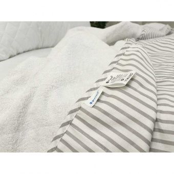 Одеяло хлопковое махровое Руно Grey 200х220 серое (2000009614725)