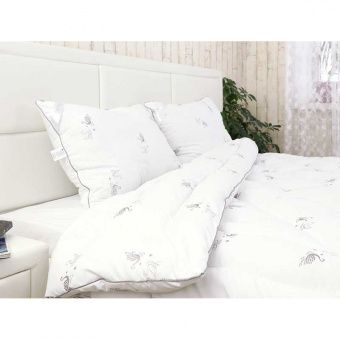 Набор одеяло с подушкой с искусственным лебединым пухом Руно Silver Swan 140х205 + подушка 50х70 белое (2000009620672)