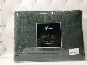 Набор полотенец Soft Cotton Boheme 50х100 + 85х150 темно-зеленый