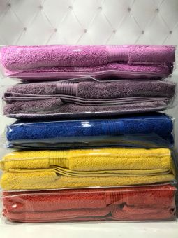 Набор полотенец Soft Cotton Lane 50х90 + 75х150 красный